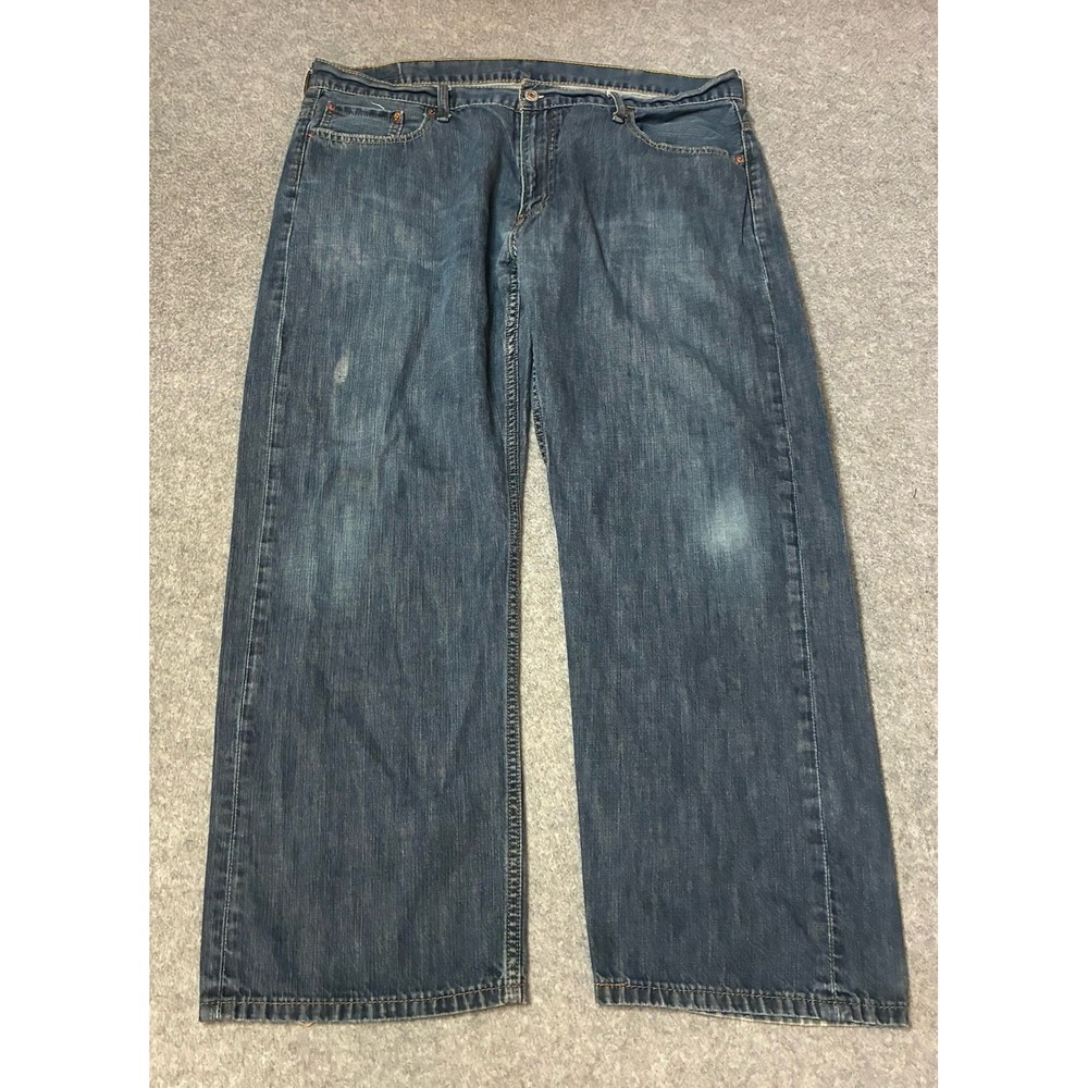 Levis 569 Jeans Mens 36x32 (Fit 36x28) Blue Loose Straight Baggy Skater Y2K Fade